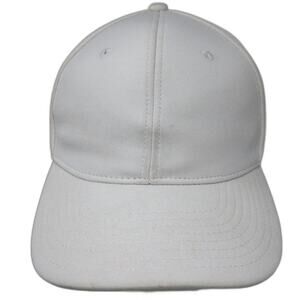 Smitty Baseball Cap White L Flexfit Tonal Logo Structured Athletic Stretch Hat